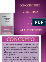 1.2. Conocimiento Cientifico y Sus Caracterisitcas (Diapositivas) (1)