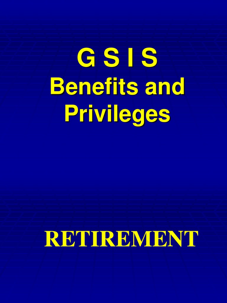 GSIS Benefits & Privileges | Life Insurance | Loans