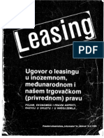 Leasing, Ugovor o Leasingu U Inizemnom, Medunarodnom I Nasem Trgovackom Pravu