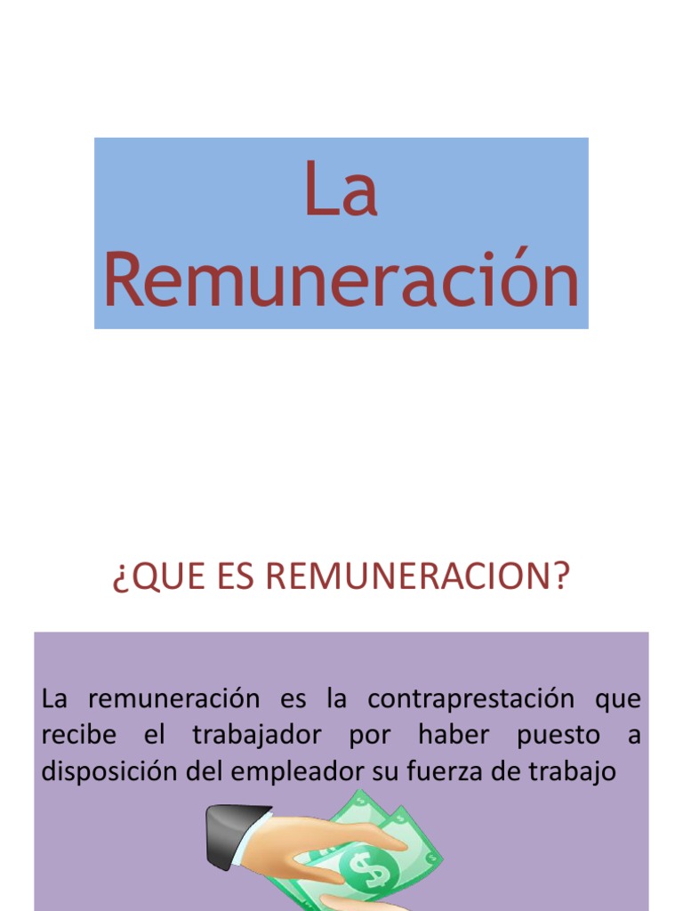 Definición de Remuneración Laboral | PDF | Pensión | Salario