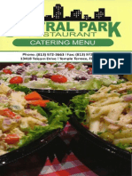 Central Park 2 Catering Menu