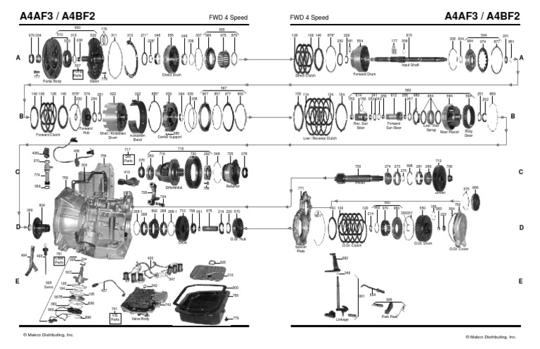 A4AF3 Automatic Transmission Diagram | PDF