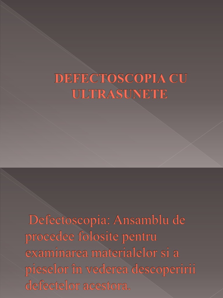 Defectoscopia Cu Ultrasunete | PDF