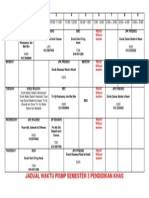 Jadual Waktu PISMP SEM 3