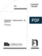 COVENIN 159-97 Tensiones Normalizadas de Servicio