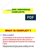 Training Individual Conflicts