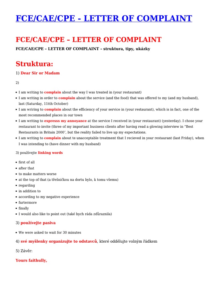 Writing Letter B2 | PDF