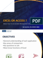 Excel or Access