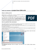 How To Convert A Project From CDB To OA
