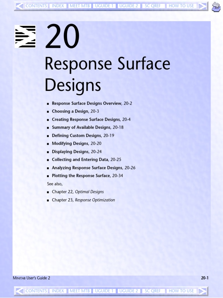 Response Surface Design in Minitab | PDF | Experiment | Errors And ...