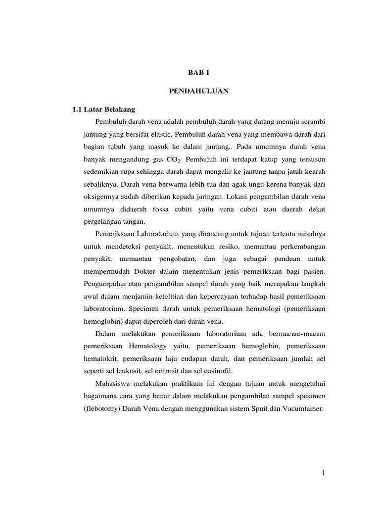laporan resmi flebotomi