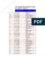 FIFA 2014 Schedule