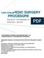 Orthopedic Surgery Procedure India - by Internationally Experienced Surgeons