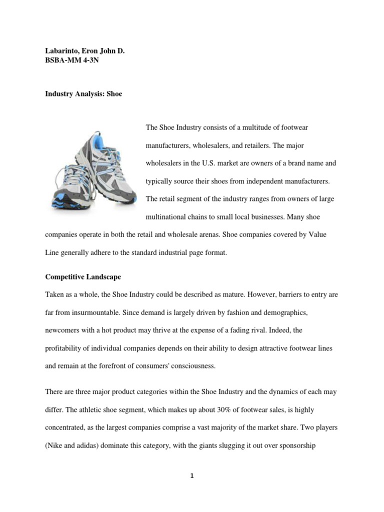 Industry Analysis PDF Footwear Retail