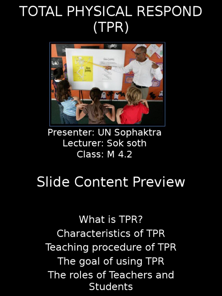 Total Physical Response in Teaching | PDF | Semiotics | Communication