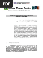 Prazo Do Contrato Prorrogação Do Contrato de Serviço Continuado