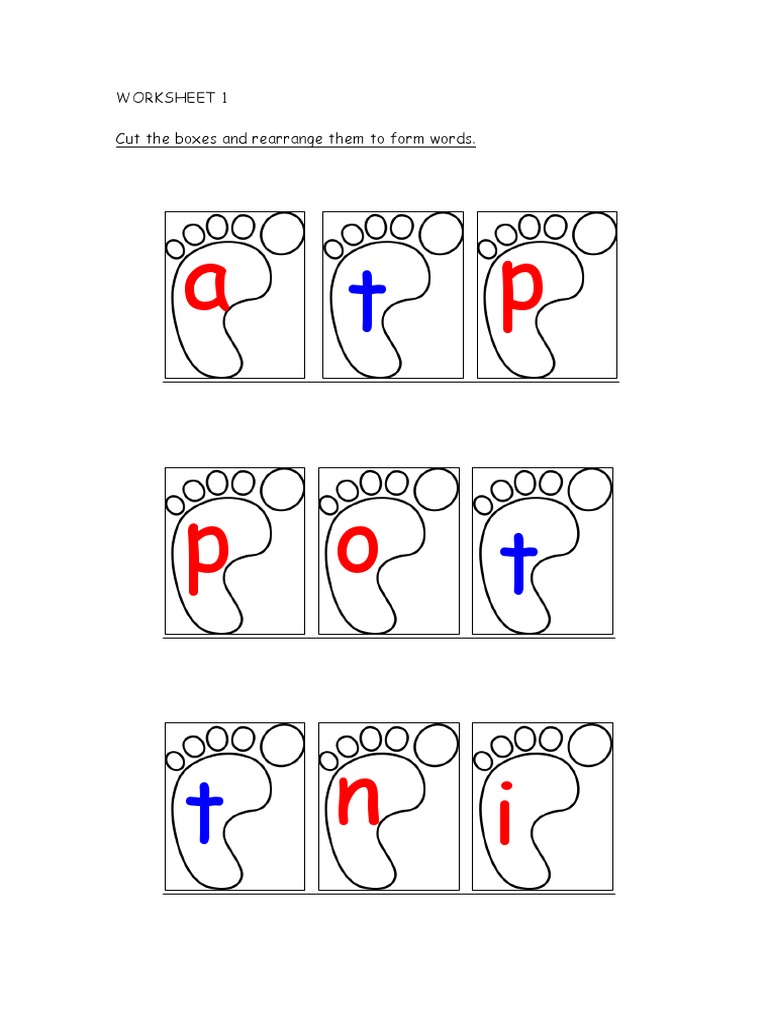 Boxed Words Rearrangement Worksheet | PDF | Language Arts & Discipline