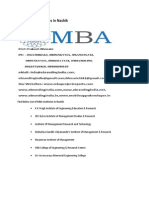 List of MBA Institutes in Nashik