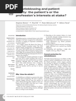 Download Whistleblowing and patient safety the patients or the professions interests at stake J R Soc Med July 2011 104 278-282 by Rita Pal SN231967183 doc pdf