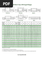 150 Lb Flange Dimensions