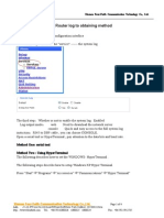 Router Log to Obtaining Method