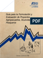 Guia Para La Formulacion y Evaluacion de Proyectos Agropecuarios, Acuicolas y Pesqueros