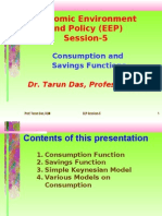 Consumption and Savings Functions by Prof. Tarun Das