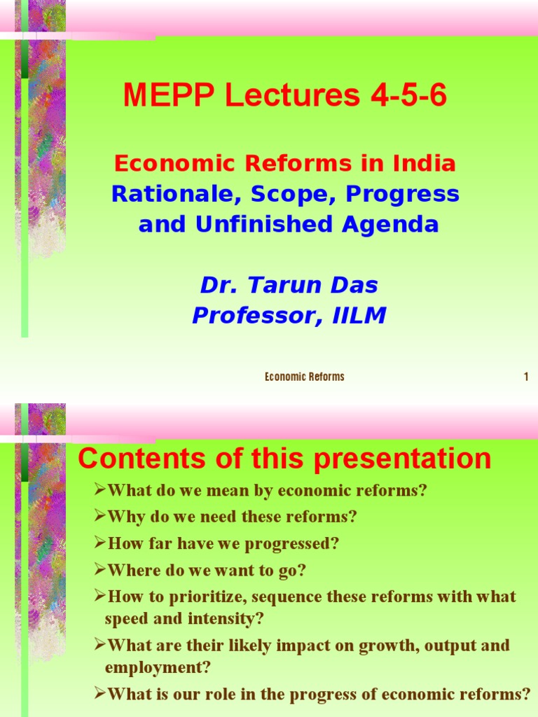 Economic Reforms in India by Tarun Das | PDF | Chinese Economic Reform ...
