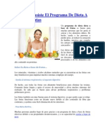 En Que Consiste El Programa de Dieta a Base de Frutas