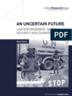 An Uncertain Future: Law Enforcement, National Security and Climate Change