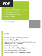 Notes On Managed Service and Outsourcing Implementation and Management