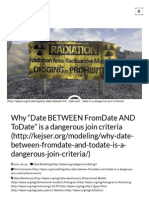 Why “Date BETWEEN FromDate and ToDate” is a Dangerous Join Criteria