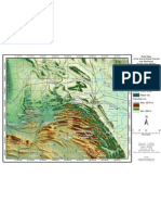 Morphology Map of The Sierra Madre Oriental Near Monterrey, Nuevo Leon, Mexico