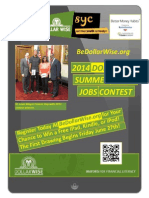 2014 Dollarwise Summer Youth Jobs Contest Flyer