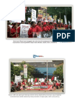 Demo Buruh Ribuan Buruh Menggelar Aksi Untuk Menuntut Penghapusan Kontrak Kerja