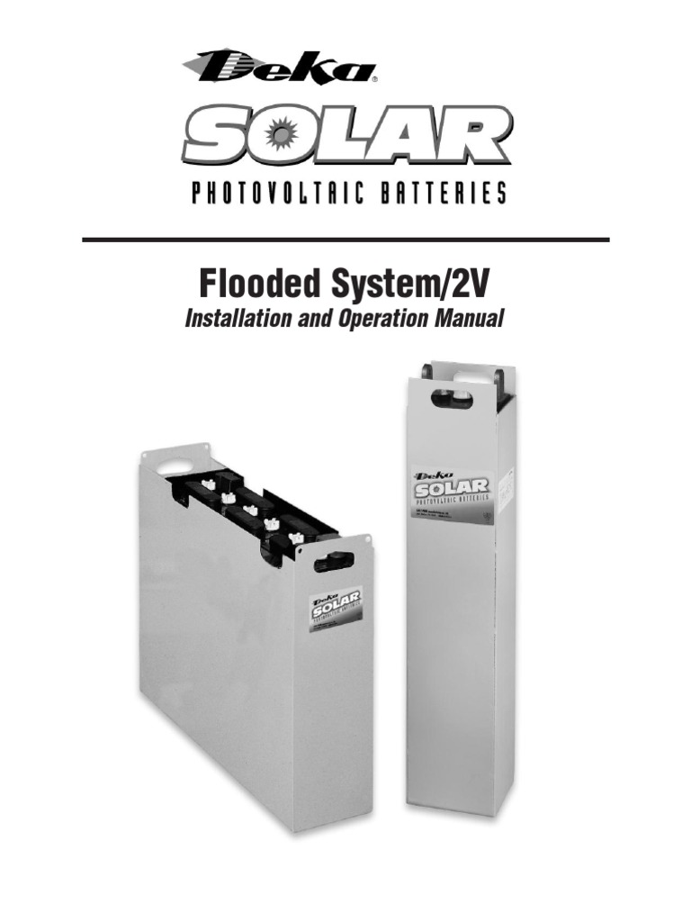 Deka-Instalation and Operation Manual | Battery (Electricity) | Battery ...
