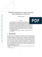 Radiation Preheating Can Trigger Transition From Deflagration To Detonation