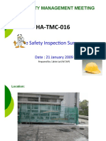 2009-01-21 HA-TMC-016 Inspection Summary