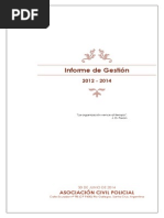 Informe de Gestión 2012 2014 Asociacion Civil Policial - Objetivos