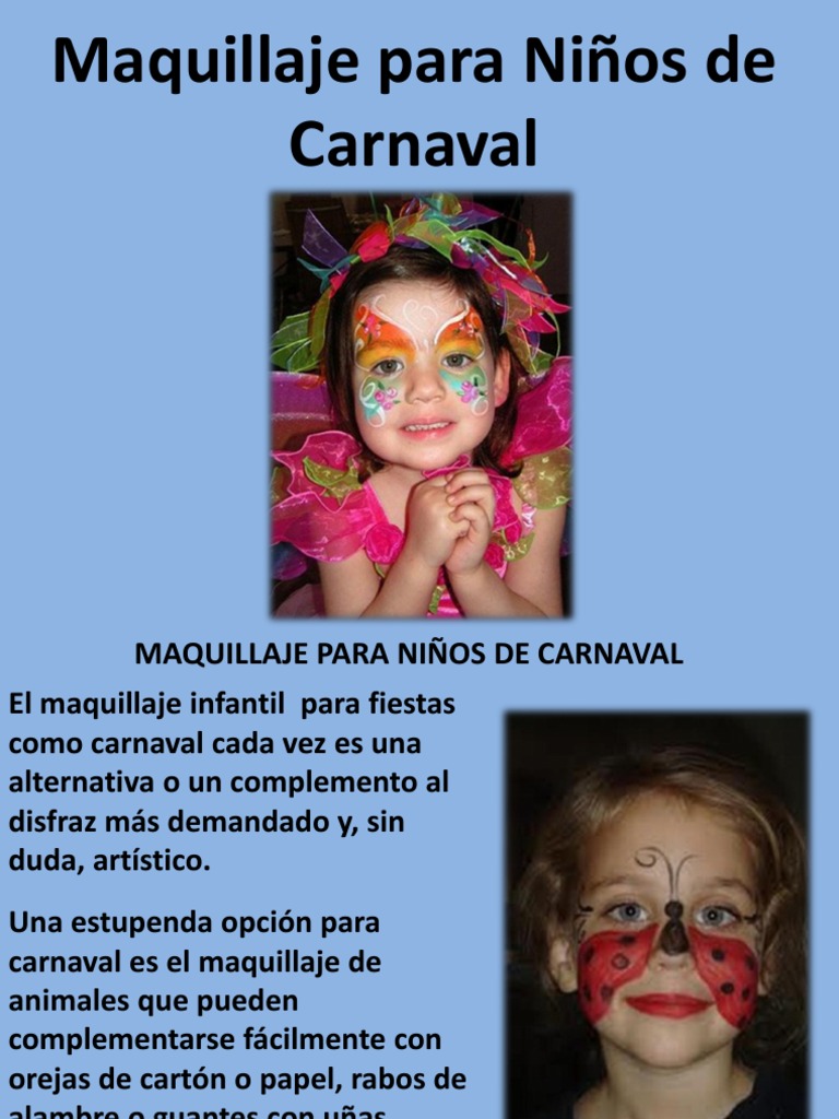 Maquillaje Infantil para Carnaval | PDF | Hogar, jardinería y bricolaje