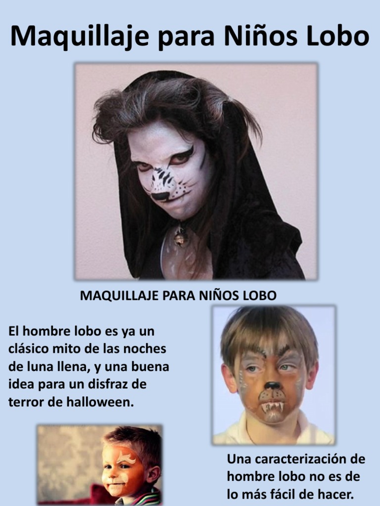 Maquillaje para Niños Lobo | PDF, image size:768x1024