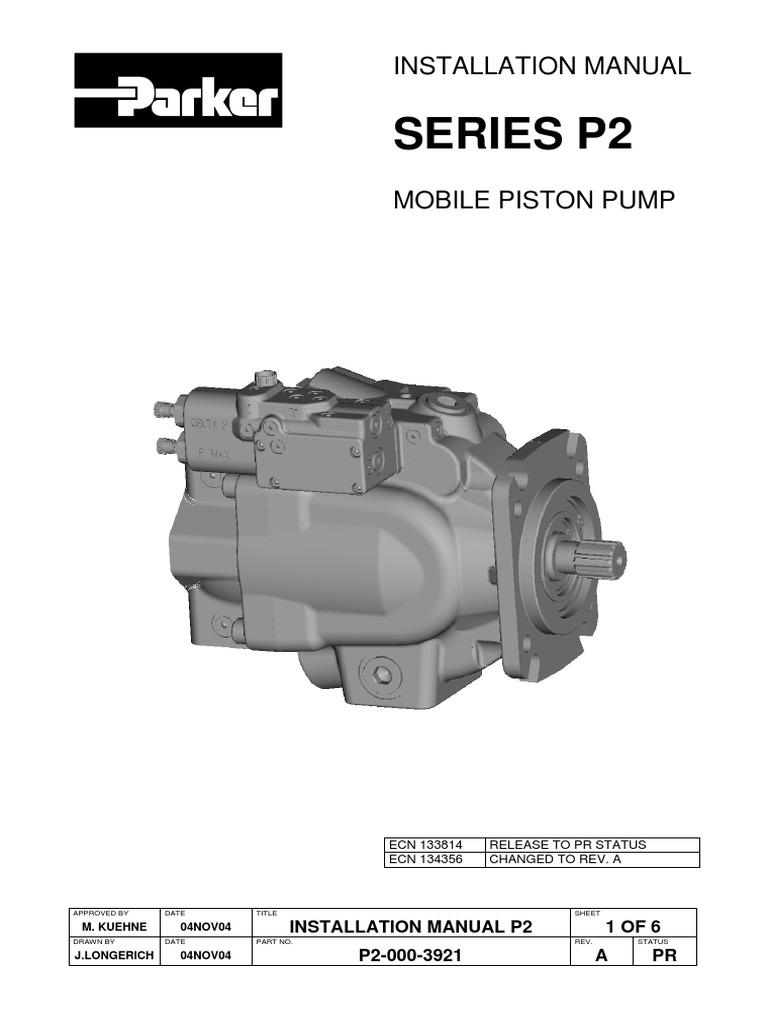 P2 Mobile Pump Installation Manual | PDF | Pump | Viscosity