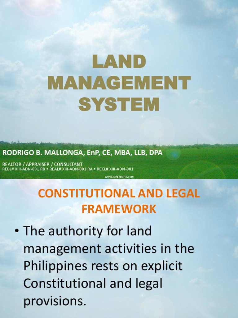Philippine Land Management Framework | PDF | Eminent Domain ...