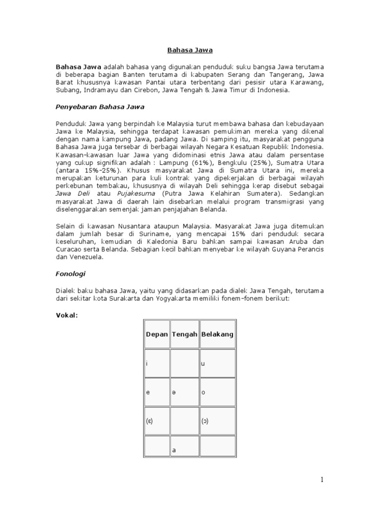 Bahasa Jawa