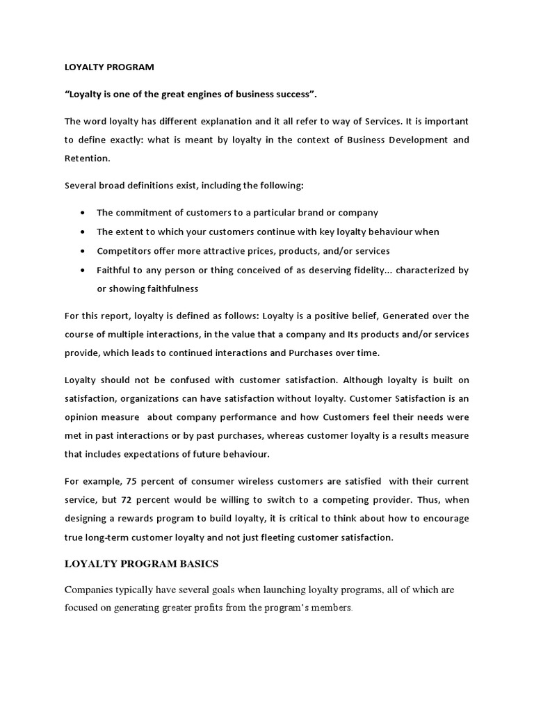 Understanding Customer Loyalty Programs | PDF | Loyalty Program ...
