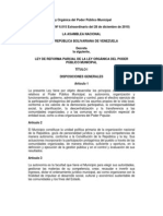Ley Orgánica Del Poder Público Municipal PDF