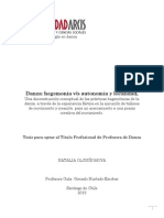 Danza: Hegemonía V/s Autonomía y Localidad (TESIS D PRE-GRADO)