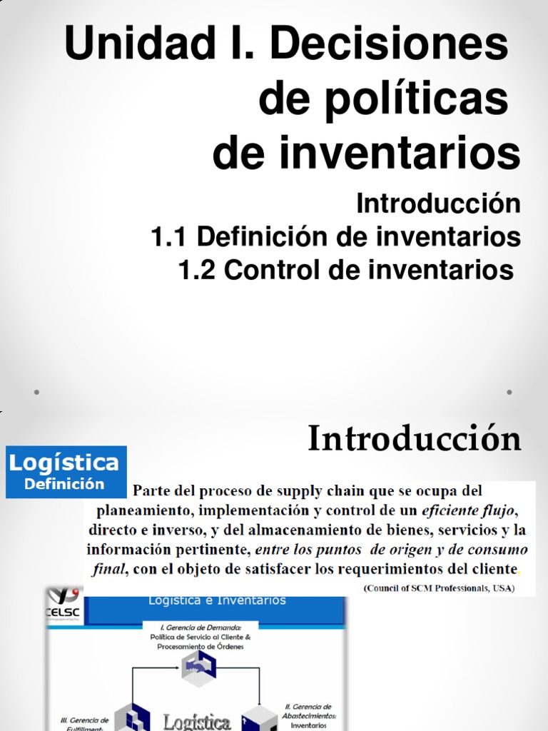 Análisis de los conceptos clave de la gestión de inventarios y su ...