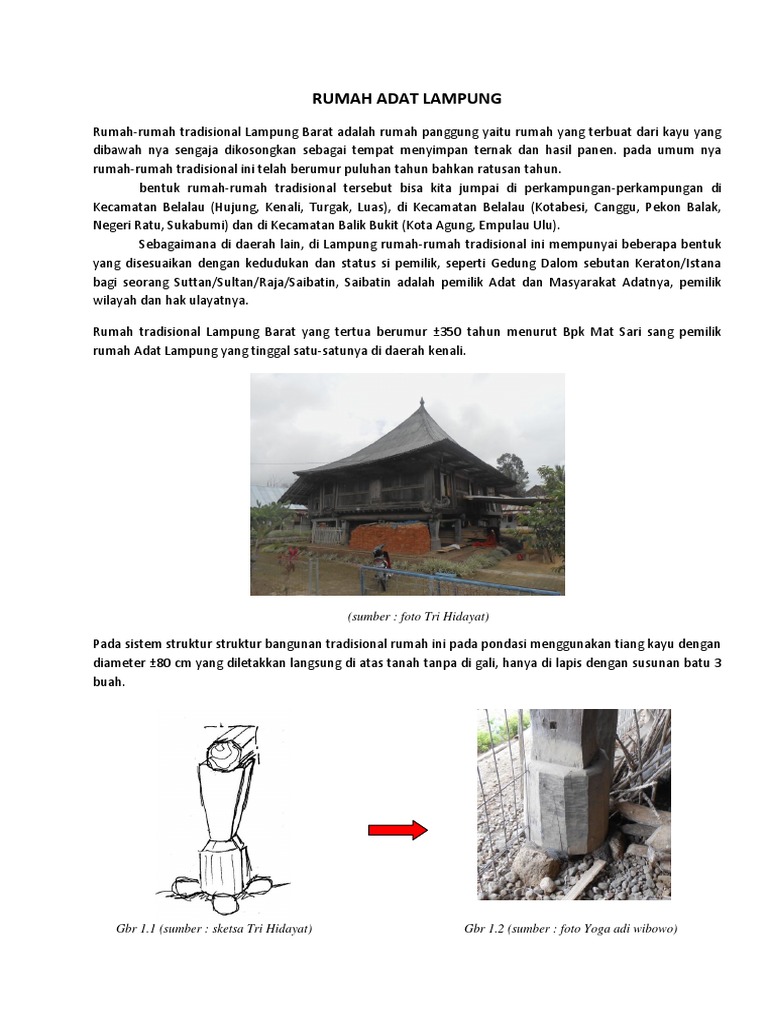 Denah Rumah Adat Lampung Kreasi Rumah