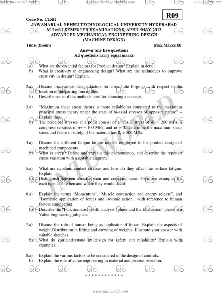 ADVANCED MECHANICAL ENGINEERING TOPICS intelligence overview